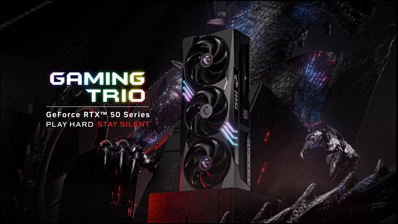 GeForce RTX™ 50 GAMING TRIO Series - Play Hard, Stay Silent | MSI