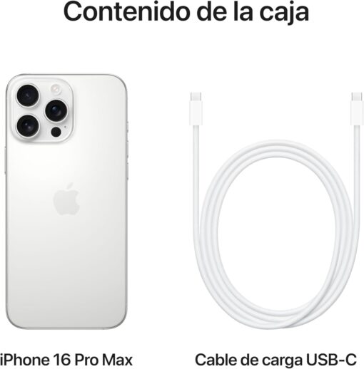 Apple iPhone 16 PRO MAX 512GB Titanio Blanco - Imagen 3