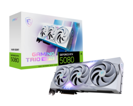 MSI GeForce® RTX 5080 16GB GAMING TRIO OC White GDDR7 DLSS4