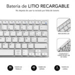 SUBBLIM Teclado Wireless Bluetooth Aluminio Advance Compact Silver - Imagen 4