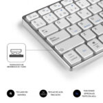SUBBLIM Teclado Wireless Bluetooth Aluminio Advance Compact Silver - Imagen 5
