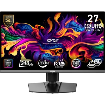 MSI MPG 272URX QD-OLED 26.5" QD-OLED UltraHD 4K 240Hz 0.03ms Altura Ajustable Adaptive Sync