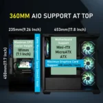 CAJA SEMITORRE ATX CETO 300 A-RGB BLACK BITFENIX - Imagen 2