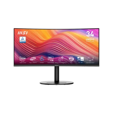 MSI Modern MD342CQP Curvo 34" UWQHD 1500R 120Hz USB-C 98W Adaptive-Sync Eye-Q Check