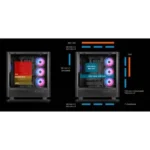 Abysm Danube Sava H500 II Air ARGB Negra Vidrio Templado 4 Ventiladores USB-C - Imagen 5