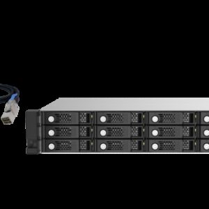 QNAP TL-R1220Sep-RP 2.5/3.5" Carcasa de disco duro/SSD Negro, Gris