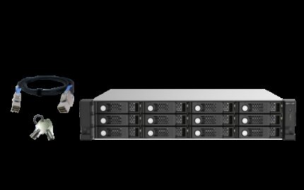 QNAP TL-R1220Sep-RP 2.5/3.5" Carcasa de disco duro/SSD Negro, Gris