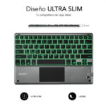 SUBBLIM Teclado Bluetooth Smart Backlit BT Keyboard Touchpad Grey - Image 3