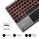 SUBBLIM Teclado Bluetooth Smart Backlit BT Keyboard Touchpad Grey - Image 4