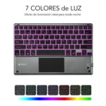SUBBLIM Teclado Bluetooth Smart Backlit BT Keyboard Touchpad Grey - Image 5