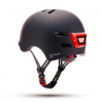 YOUIN CASCO CON LED FRONTAL Y TRASERO NEGRO   (TALLA M)