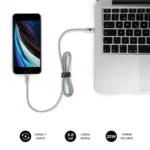 SUBBLIM CARGADOR ULTRA RAPIDO 2xUSB DE PARED PD25W+QC3.0+Cable C to C y lightning Blanco - Imagen 6