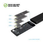 TooQ Shinobi Caja externa para unidad de estado sólido (SSD) Negro M.2 - Imagen 4