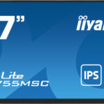 MONITOR IIYAMA 27" IPS BONDED PCAP 10P TOUCH, 1920X1080, FLAT BEZEL FREE GLASS FRONT, HDMI, DISPLAYPORT, 360CD/M², USB HUB 2X 3.2, SPEAKERS, BUILT-IN WEBCAM & MICROPHONE, BOOKSTAND (T2755MSC-B1)