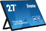 MONITOR IIYAMA 27" IPS BONDED PCAP 10P TOUCH, 1920X1080, FLAT BEZEL FREE GLASS FRONT, HDMI, DISPLAYPORT, 360CD/M², USB HUB 2X 3.2, SPEAKERS, BUILT-IN WEBCAM & MICROPHONE, BOOKSTAND (T2755MSC-B1) - Imagen 2