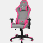 DRIFT DR90 PRO Silla para videojuegos de PC Asiento acolchado Gris, Rosa