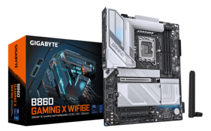 GIGABYTE B860 GAMING X WIFI6E Placa base - CPUs Intel Core Ultra, VRM de 12+1+2+1 fases, hasta 9066MHz DDR5, 1xPCIe 5.0 + 2xPCIe 4.0 M.2, LAN 2,5 GbE, WIFI 6E, USB4