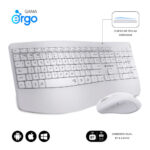 SUBBLIM Teclado con ratón COMBO DUAL OFFICE PROWAVE WHITE