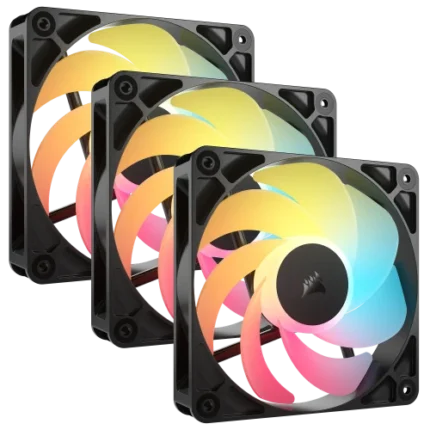 Corsair RS120-R ARGB Carcasa del ordenador Ventilador 12 cm Negro 3 pieza(s)