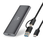 Ewent EW7060 caja para disco duro externo Caja externa para unidad de estado sólido (SSD) Gris Oscuro