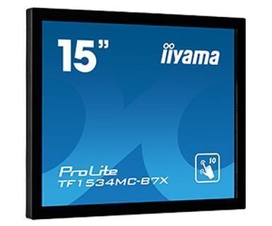 iiyama ProLite TF1534MC-B7X monitor pantalla táctil 38,1 cm (15") 1024 x 768 Pixeles Multi-touch Multi-usuario Negro
