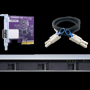 QNAP TL-R400S caja para disco duro externo Carcasa de disco duro/SSD Negro, Gris 2.5/3.5"