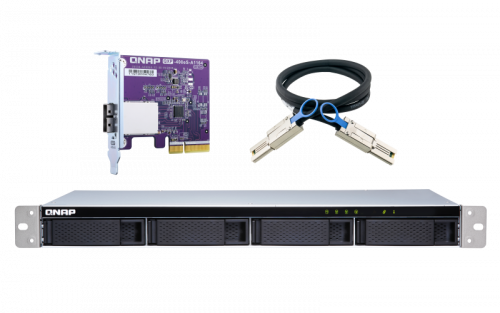 QNAP TL-R400S caja para disco duro externo Carcasa de disco duro/SSD Negro, Gris 2.5/3.5"