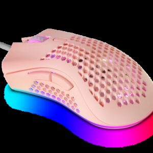 Mars Gaming MMEXP, Ratón Gaming RGB Ultraligero Rosa
