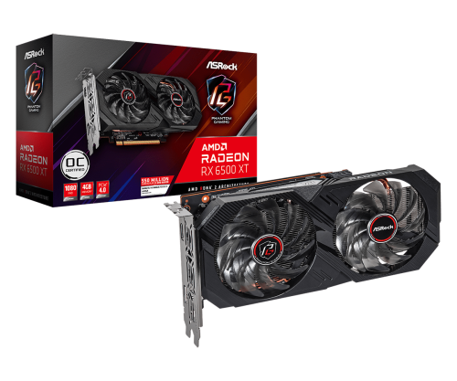 Asrock Phantom Gaming RX 6500 XT 4GB OC AMD Radeon RX 6500 XT GDDR6