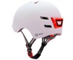 YOUIN CASCO CON LED FRONTAL Y TRASERO BLANCO   (TALLA M)