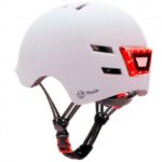 YOUIN CASCO CON LED FRONTAL Y TRASERO BLANCO   (TALLA M)