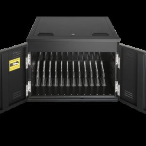 AVer X12 Armario de gestión y carga para dispositivos portátiles Negro