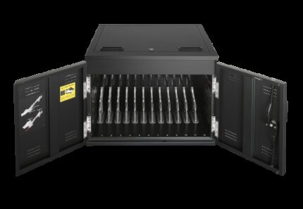 AVer X12 Armario de gestión y carga para dispositivos portátiles Negro