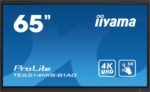 iiyama TE6514MIS-B1AG pantalla de señalización Panel plano interactivo 165,1 cm (65") LCD Wifi 435 cd / m² 4K Ultra HD Negro Pantalla táctil Procesador incorporado Android 24/7