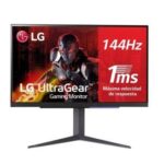 LG MONITOR (27GR93U-B) 27"/16:9/ULTRA GEAR GAMING/4K 3840 X 2160/IPS/1 MS/144 HZ/FREE SYNC/2X HDMI/DP/3X USB-A