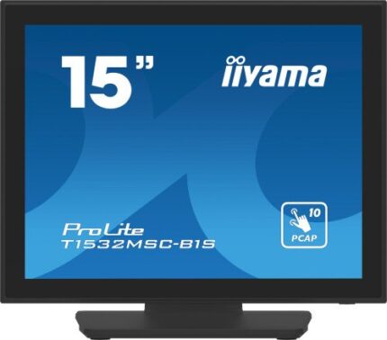 iiyama ProLite T1532MSC-B1S pantalla para PC 38,1 cm (15") 1024 x 768 Pixeles XGA LCD Pantalla táctil Negro