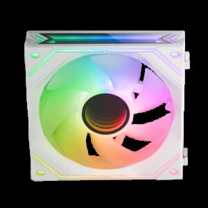 MARS GAMING MF-LINKFINITY, 120MM PWM MODULAR FAN, LINKFINITY CONTACT SYSTEM, INFINITY MIRROR ARGB 360º, WHITE