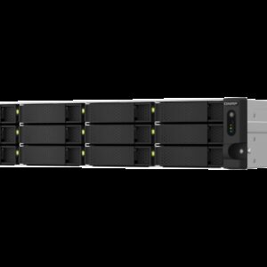 QNAP TS-1264U-RP NAS Bastidor (2U) Ethernet Aluminio, Negro