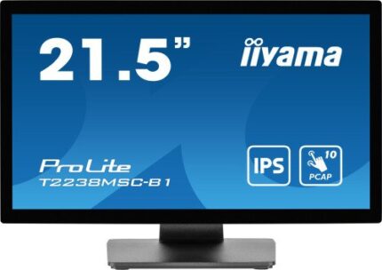 iiyama ProLite T2238MSC-B1 pantalla para PC 54,6 cm (21.5") 1920 x 1080 Pixeles Full HD LED Pantalla táctil Negro