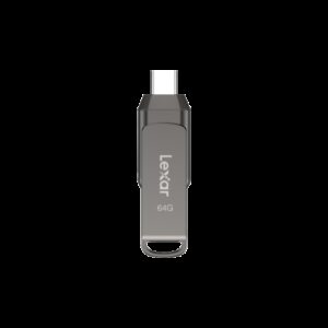 Lexar JumpDrive LJDD400064G-BNQNG unidad flash USB 64 GB USB Tipo C 3.2 Gen 1 (3.1 Gen 1) Gris