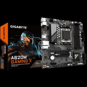 PLACA GIGABYTE A620M GAMING X,AMD,AM5,A620,4DDR5,192GB,VGA+HDMI,GBLAN,4SATA3+1XM.2,6USB3.2,MATX