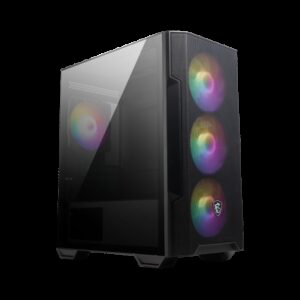 MSI MAG FORGE M100R carcasa de ordenador Midi Tower Negro, Transparente