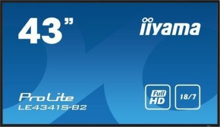 iiyama PROLITE LE4341S-B2 Pantalla plana para señalización digital 108 cm (42.5") LCD 350 cd / m² Full HD Negro 18/7