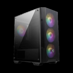 MSI MAG FORGE M100A carcasa de ordenador Micro Torre Negro, Transparente