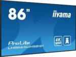 MONITOR IIYAMA 86" , UHD IPS PANEL, HAZE 1%, 800CD/M, HORIZ Y VERT, SIGNAL FAILOVER, MM 2X 10W,  HDMI 2X, DP, USB 2.0 X2, WIFI, LAN, MEDIA PLAY USB PORT, CONTROL LAN / RS232C, IISIGNAGE2 (CMS/DMS), E-SHARE, ANDROID 11 OS,  24/7 OPERATION, VESA  (600X - Imagen 3
