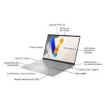 ASUS Vivobook S 14 OLED OLED M5406NA-QD082W - Ordenador Portátil 14" WUXGA (AMD Ryzen 5 7535HS, 16GB RAM, 512GB SSD, Radeon 660M, Windows 11 Home) Plata Fría - Teclado QWERTY español - Imagen 5