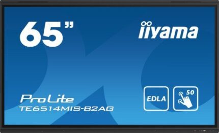 iiyama PROLITE TE6514MIS-B2AG Pantalla plana para señalización digital 165,1 cm (65") LCD Wifi 435 cd / m² 4K Ultra HD Negro Pantalla táctil Procesador incorporado Android 24/7
