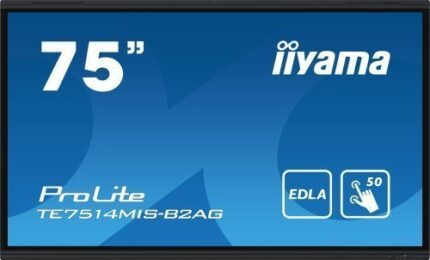 iiyama PROLITE TE7514MIS-B2AG Pantalla plana para señalización digital 190,5 cm (75") LCD Wifi 435 cd / m² 4K Ultra HD Negro Pantalla táctil Procesador incorporado Android 24/7