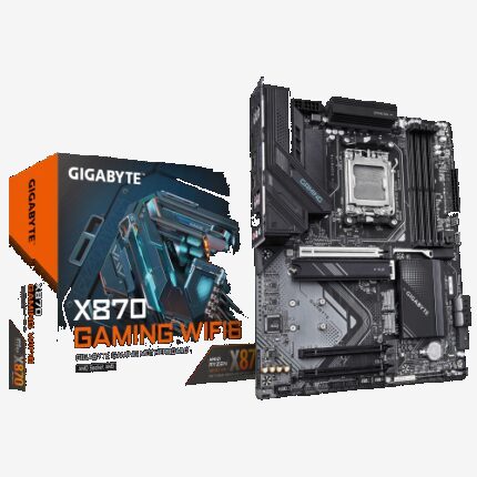 GIGABYTE X870 GAMING WIFI6 Placa Base - Compatible con CPUs AMD Ryzen 9000, VRM de 8+2+2 fases, hasta 8000MHz DDR5 (OC), 1x PCIe 5.0 + 3x M.2, Wi-Fi 6, 2.5GbE LAN, USB 3.2 Gen 2x2