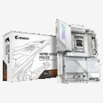 GIGABYTE Placa base X870E AORUS PRO ICE - Compatible con CPUs AMD Ryzen 9000, VRM digital de 16+2+2 fases, hasta 8000MHz DDR5 (OC), 4xM.2 + 4xPCIe 5.0, Wi-Fi 7, LAN 2.5GbE, USB 3.2 Gen 2x2